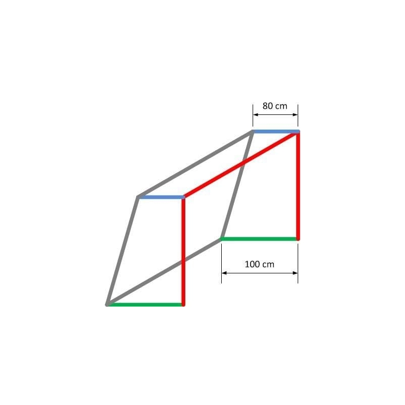 Branková síť 3 x 2 x 0,80 x 1m, Exclusive, materiál 4 mm PP