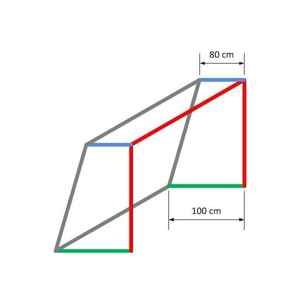 Exclusive handball nets, PP 4 mm, 0.8x1 m deep