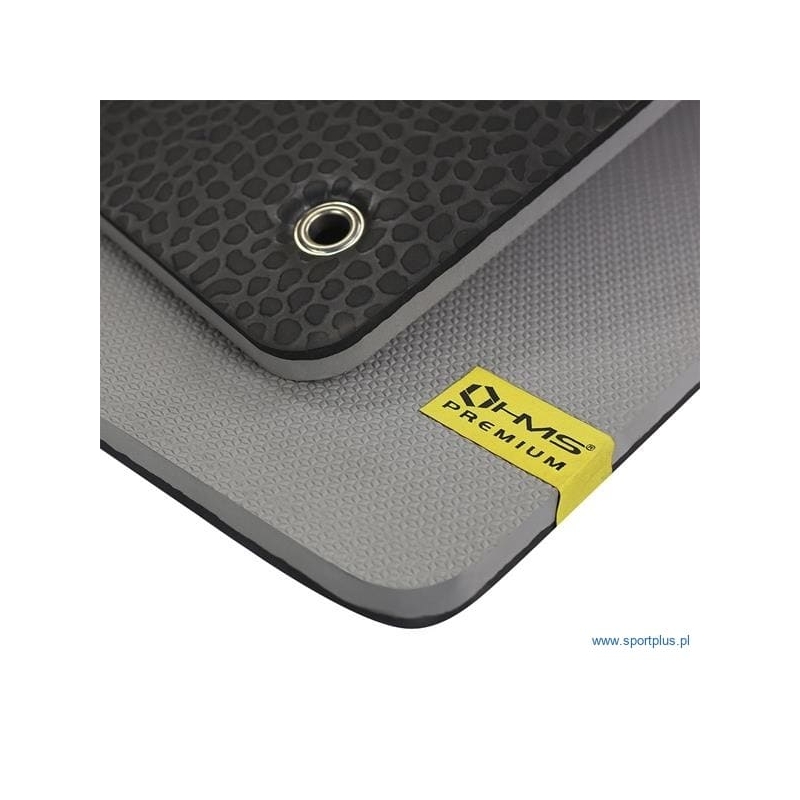 HMS MFK02 Gymnastikmatte mit Löchern, Farbe grau-schwarz