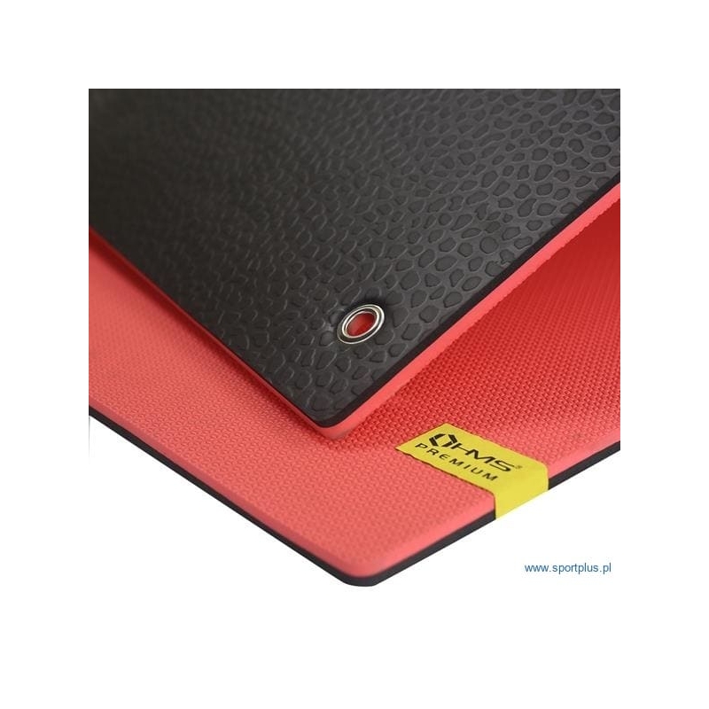 HMS MFK03 gymnastic mat with holes, red and black color