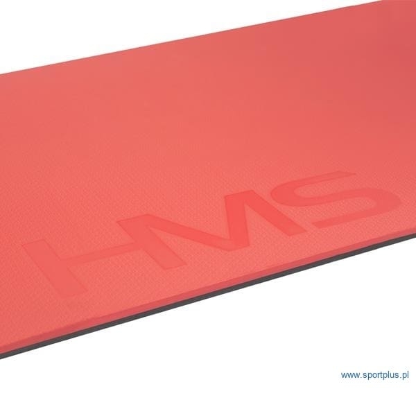 HMS MFK03 Gymnastikmatte mit Löchern, Farbe rot/schwarz