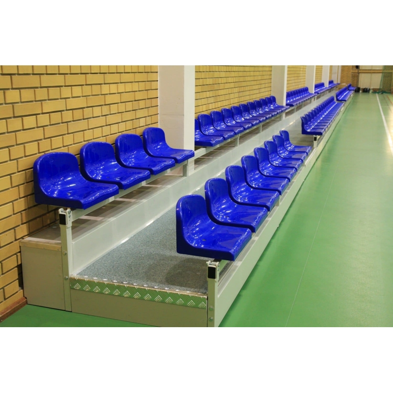 Feste Tribüne mit Kunststoffsitzen und Setzstufen - Typ TWZ