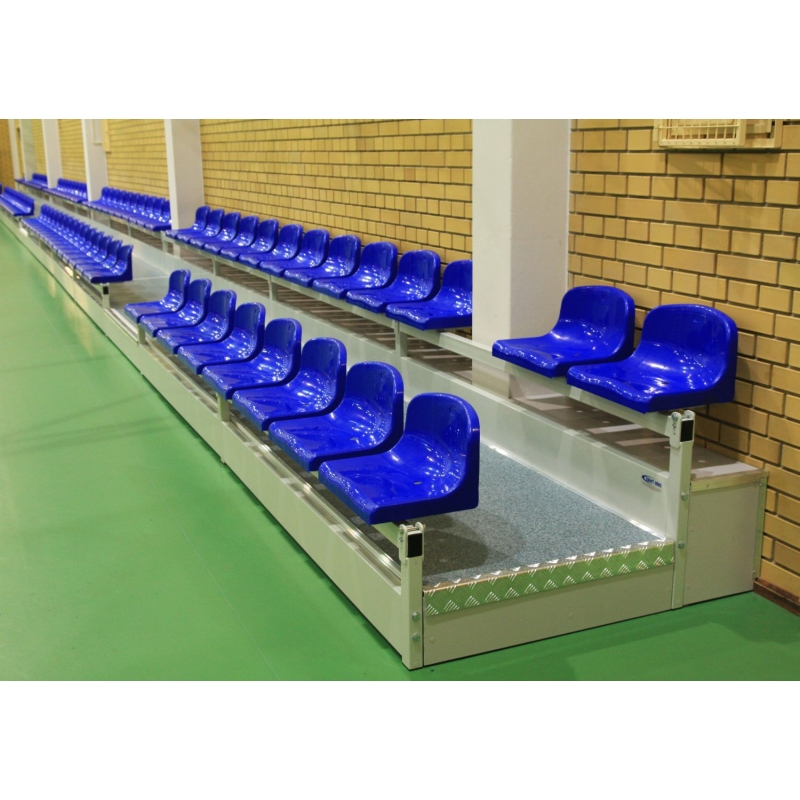 Fixed grandstand with plastic seats and podium - type TWZ