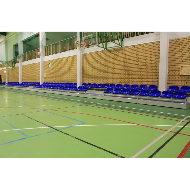 Feste Tribüne mit Kunststoffsitzen und Setzstufen - Typ TWZ