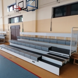 Telescopic stands for sports halls